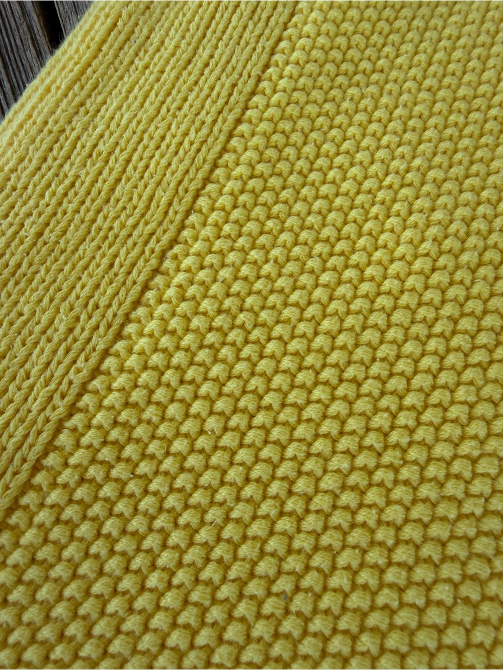 Ralph Lauren Canary Yellow Knit Pillow Cover 100% Cotton 18x18 Bright Vibrant - Picture 6 of 9